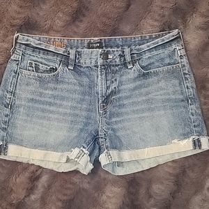 J. Crew Hipslung Jean Shorts